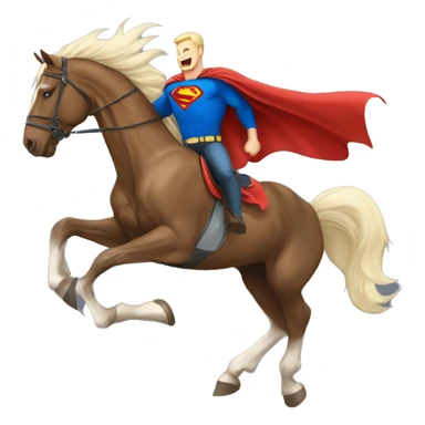 Horse ripping Superman shirt sticker