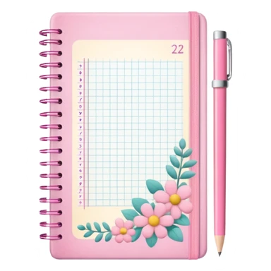 generate a notebook with math exercises make it aesthetic and girly sticker