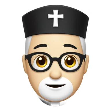 penguin in a priest uniform  sticker