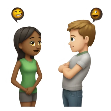 Girl asking boy if he still likes her sticker