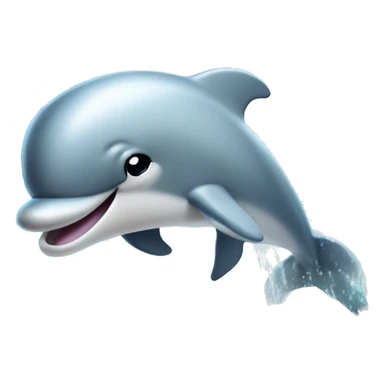 Dolphin farting with beach and rainbow in background sticker