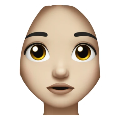 Pale girl black hair crying and heart broken sticker