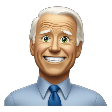 Joe Biden farting relief poo emoji realistic sticker