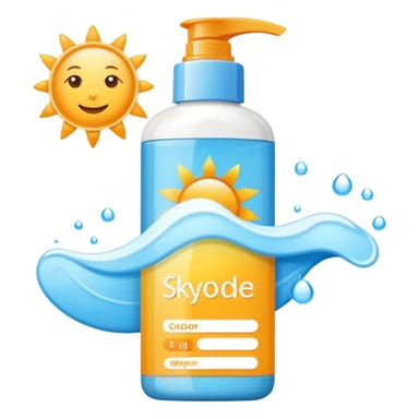 sun screen product (skyblue color) sticker