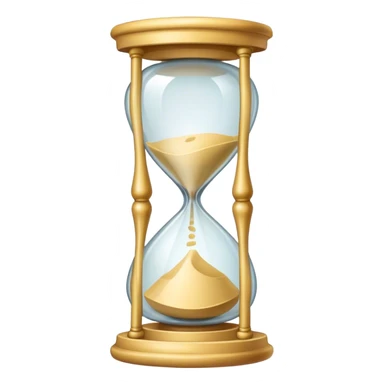 Sandglass with banknotes sticker