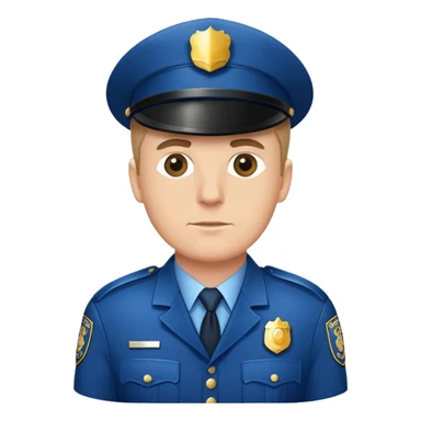 Tall white male cop  sticker