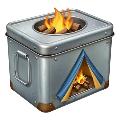 camping tin sticker