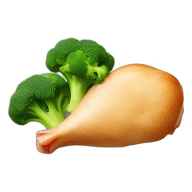 chicken breast and broccoli sticker