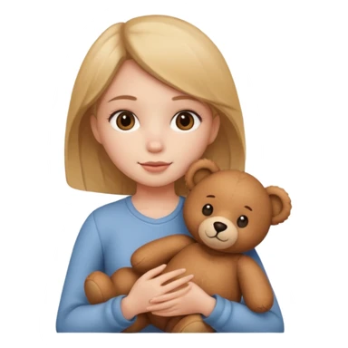 spetical girl with bear  sticker