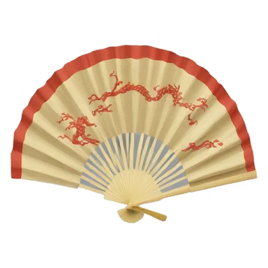 chinese paper fan  sticker