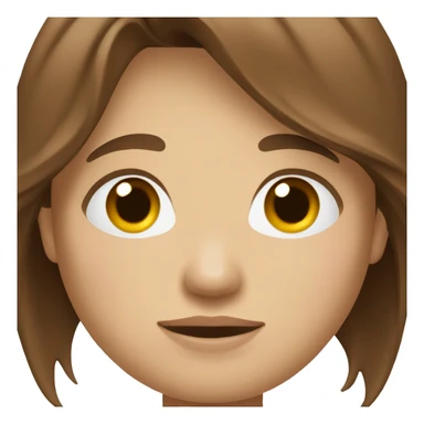 Brown hair has fat skin and blue eays sticker