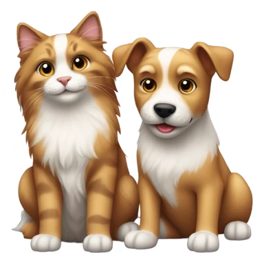 cat and dog best friend sticker