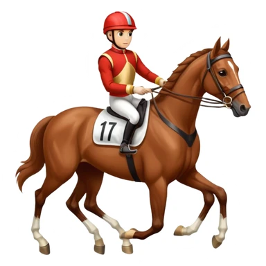 racing horse with driver sticker