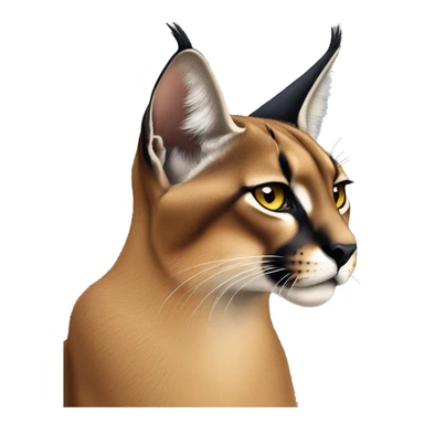caracal being melancholic sticker