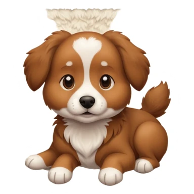 Make a cute brown dog i a carpet sticker