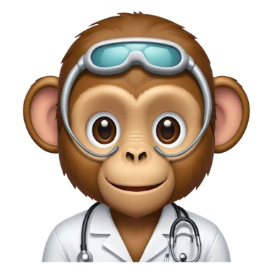 Monkey radiologist sticker