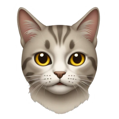 cat of the British rocker breed with a stern expression on his face sticker