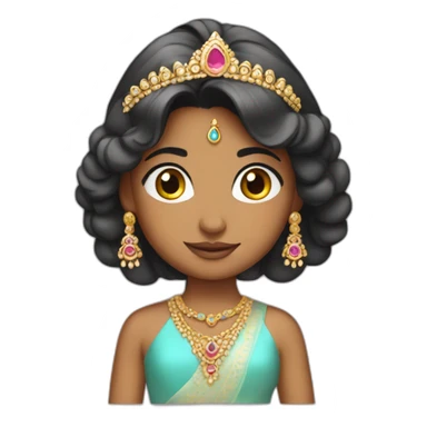 pretty Indian petite princess emoji  sticker