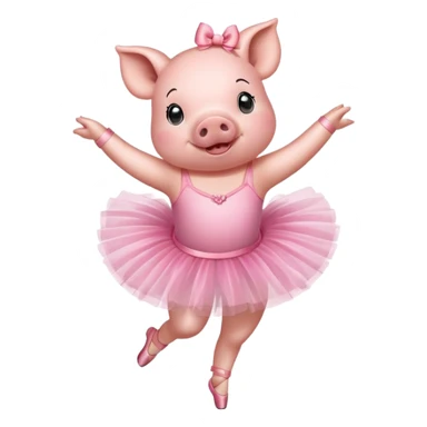 Pig doing ballet sticker