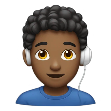 Boy with airpods sticker