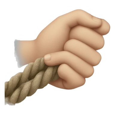 hands holding a rope sticker