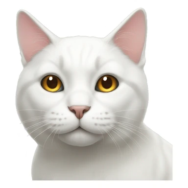 HUGE white cat sticker