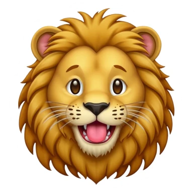 thirsty lion emoji without a body with tongue stuck out sticker