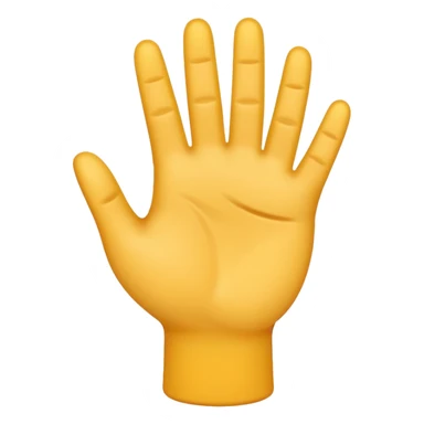 Crea un emoji que sea este ✋️ pero de cabeza, osea invertido sticker