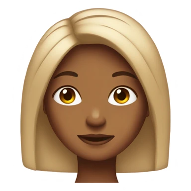 tan girl with 2c hair sticker