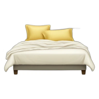 stylish bed with sheet sticker