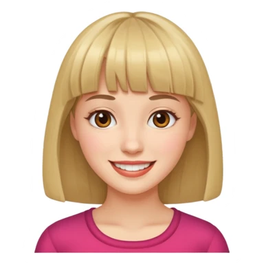 feminine and with bangs   sticker