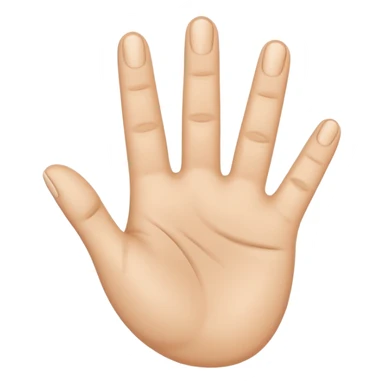 3 doigts levés et collés d’une main beige  sticker