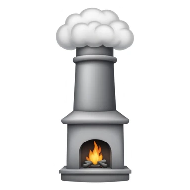 a chimney with smoke sticker