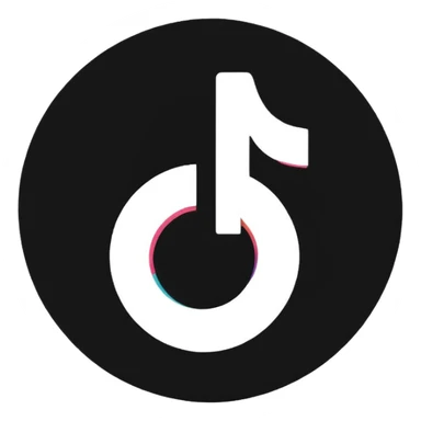 Logo tiktok noir et blanc sticker