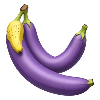 purple banana with yellow polka dots sticker