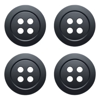 four-hole tailor's button sticker