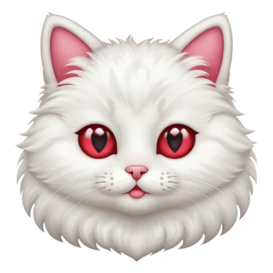 cat with heart-shaped eyes, cute and expressive sticker