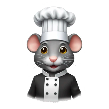 A rat in a chef’s coat and hat sticker