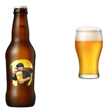 Drinking beer sticker