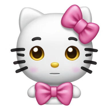Hello Kitty with pink bows on her head sticker