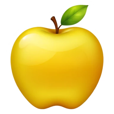 100% apple emoji style in glowing yellow sticker