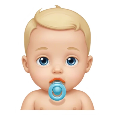 Baby boy wit pacifier  sticker