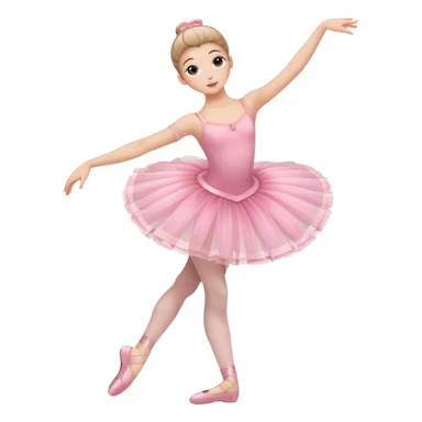 Ballerina full body pink sticker