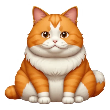 A fat cat sitting down ( laying as if they are slowly falling on the floor from the wall ) and looking like they don’t care about it sticker