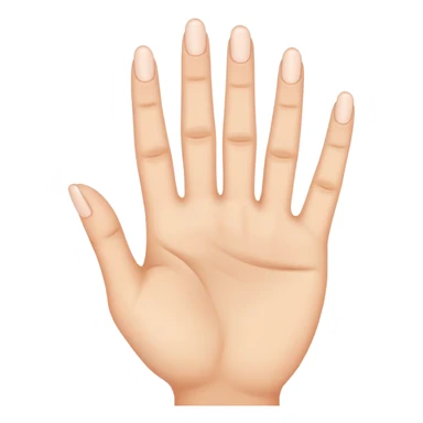 hand holding 4 fingers up sticker