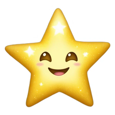 Happy shining golden star sticker