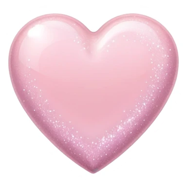 pastel pink heart with glitters sticker