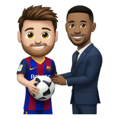 Messi qui tombe amoureux de ronaldo sticker