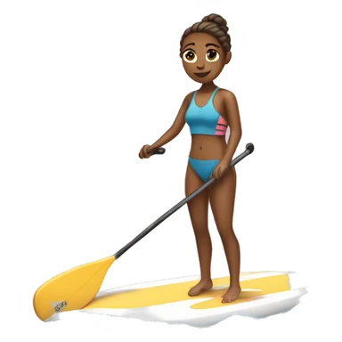 paddle boarding girl  sticker