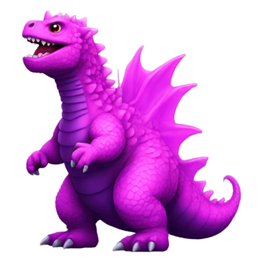 Cute pink purple Godzilla  sticker